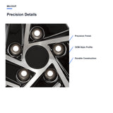 Close-up of the Black finish on the 19x7.5 replacement wheel for Hyundai Tucson 2022-2025