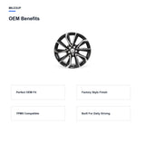 OEM-style design features of the 17x7.5 replacement wheel for Toyota Corolla SE / XSE 2020-2024