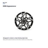OEM-style appearance of the 19x7.5 Black Machined Face replacement wheel for Hyundai Tucson 2021-2024
