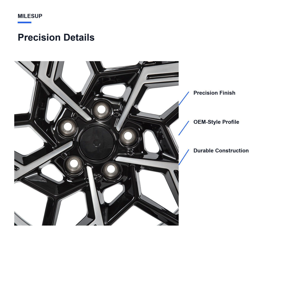 Milesub 18" OEM Style Replacement Wheel for Hyundai Sonata 2020-2026 - Precision Details