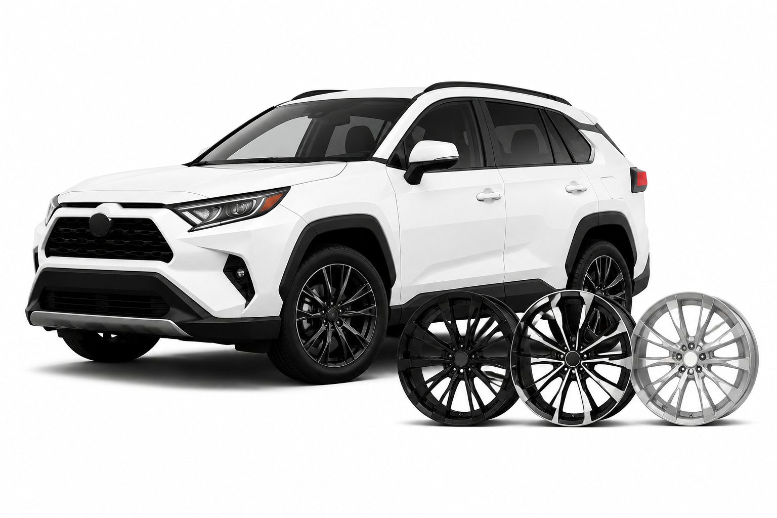 Toyota RAV4 with OEM-style replacement wheels